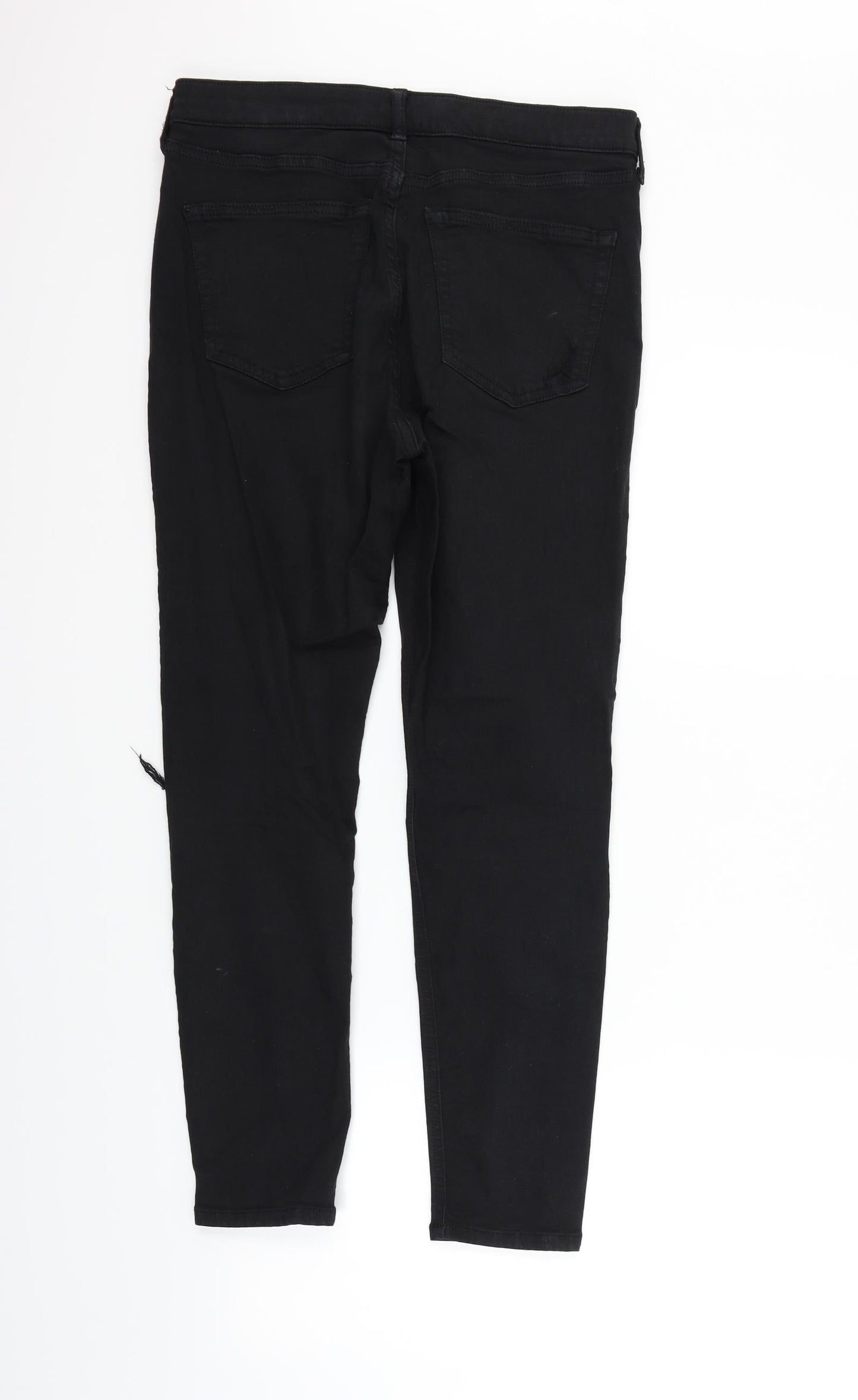 Topshop Womens Black   Straight Jeans Size 30 in L26 in