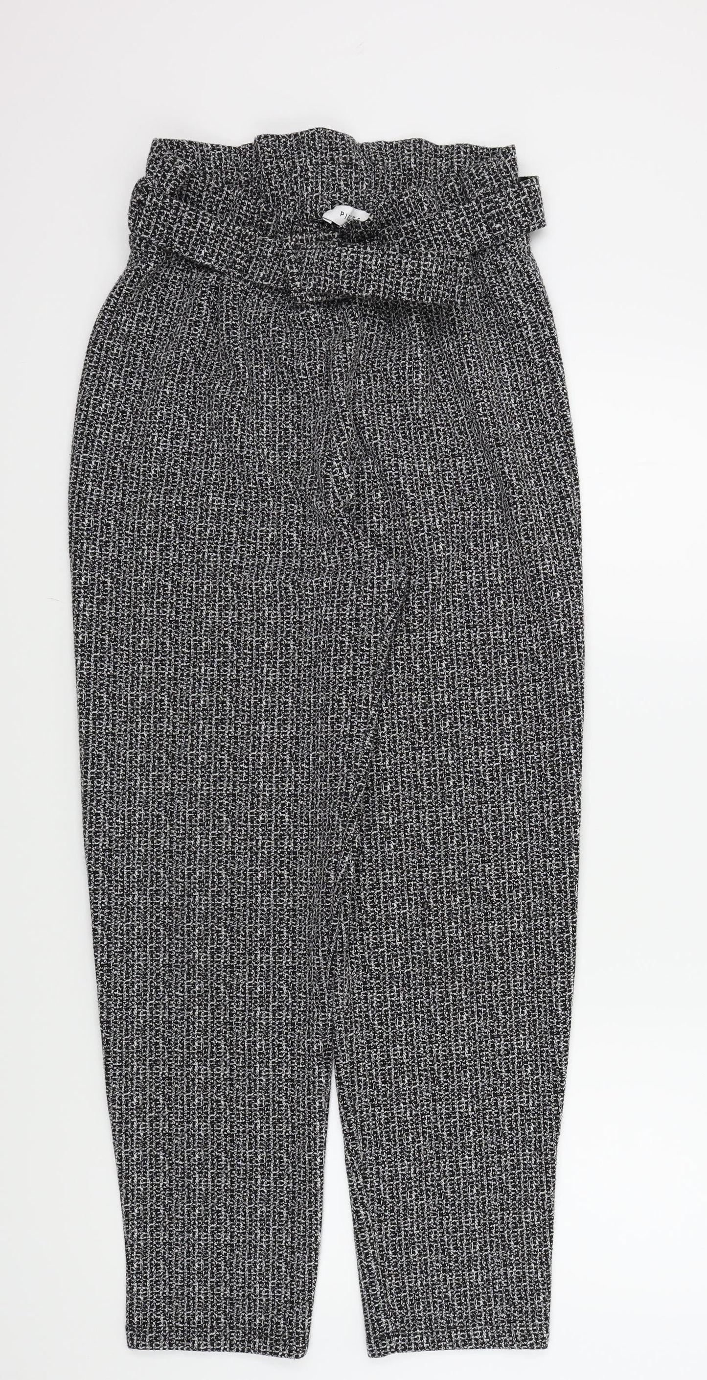 Pieces Womens Grey   Trousers  Size M L27 in - FRILL WAIST LINE