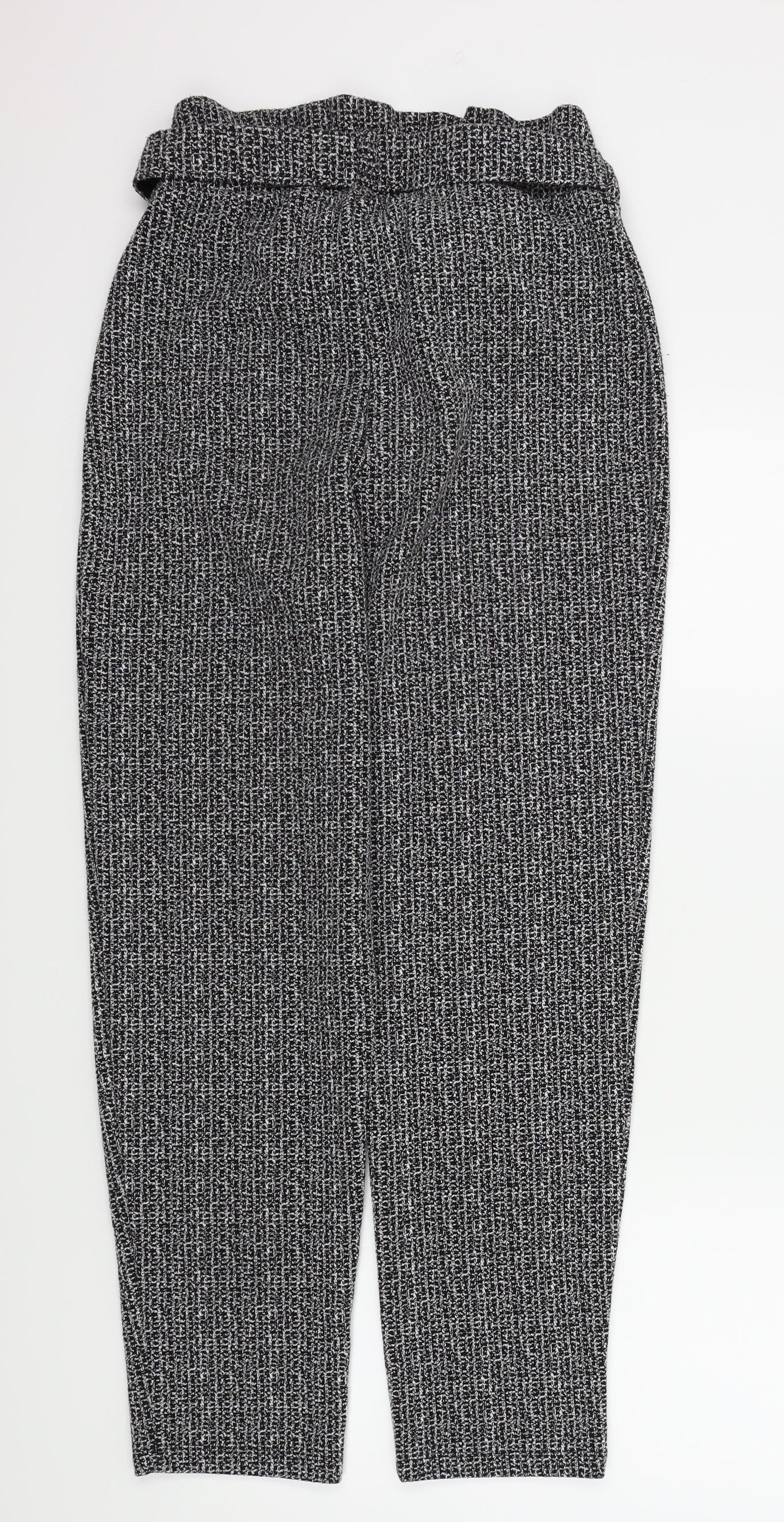 Pieces Womens Grey   Trousers  Size M L27 in - FRILL WAIST LINE