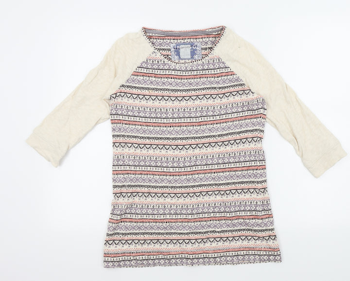 Indigo Womens Multicoloured Geometric Pullover Jumper Size 10