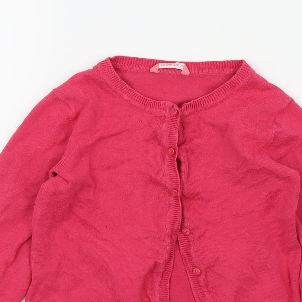 HEMA Girls Pink   Cardigan Jumper Size 5 Years