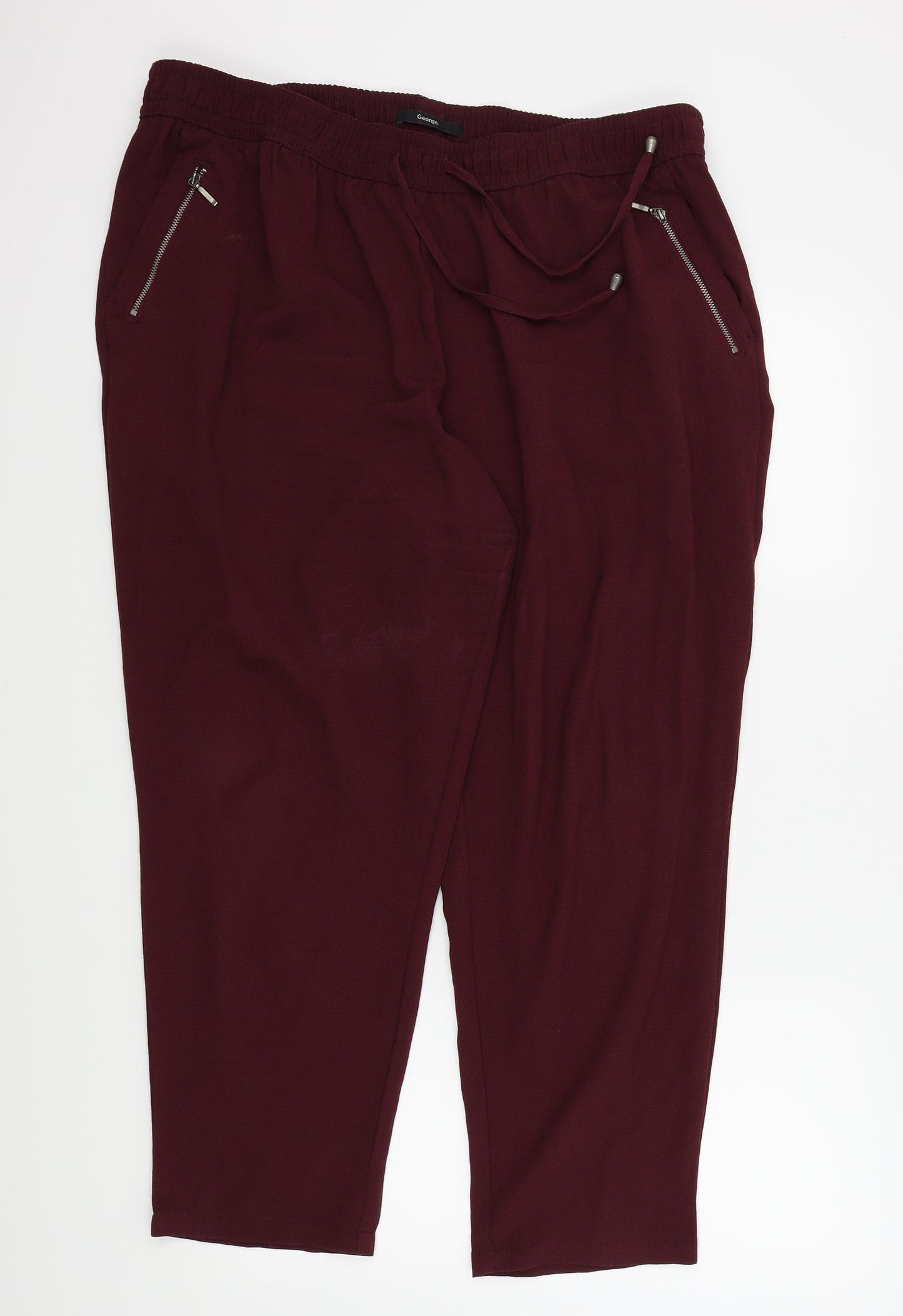 George Womens Red   Trousers  Size 20 in L25 in