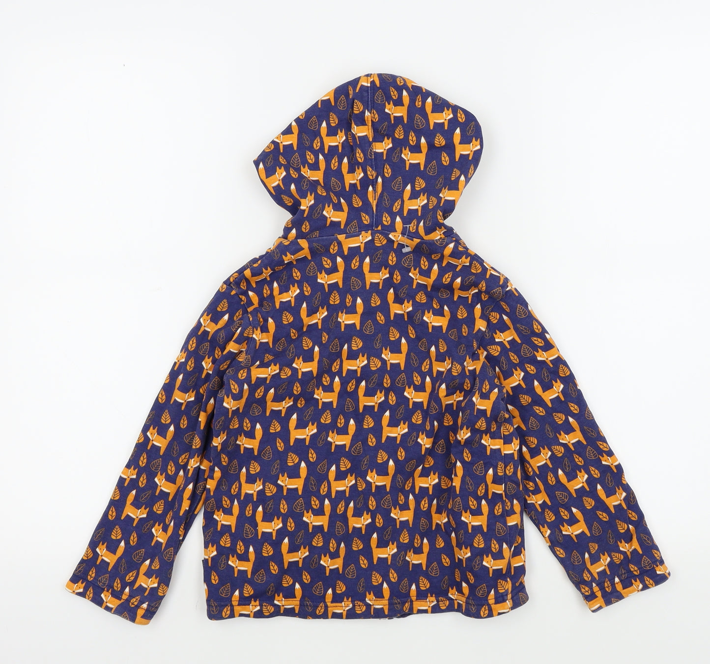 JoJo Maman Bébé Boys Blue   Basic Coat Coat Size 4-5 Years  - Fox Print
