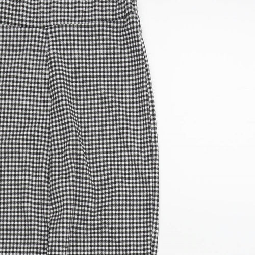 Select Girls Black Check  Jegging Trousers Size 10 Years - Frill Detail