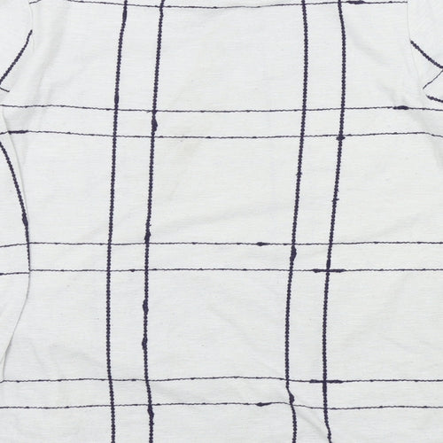 Bonmarché Womens White Check  Pullover Jumper Size 12