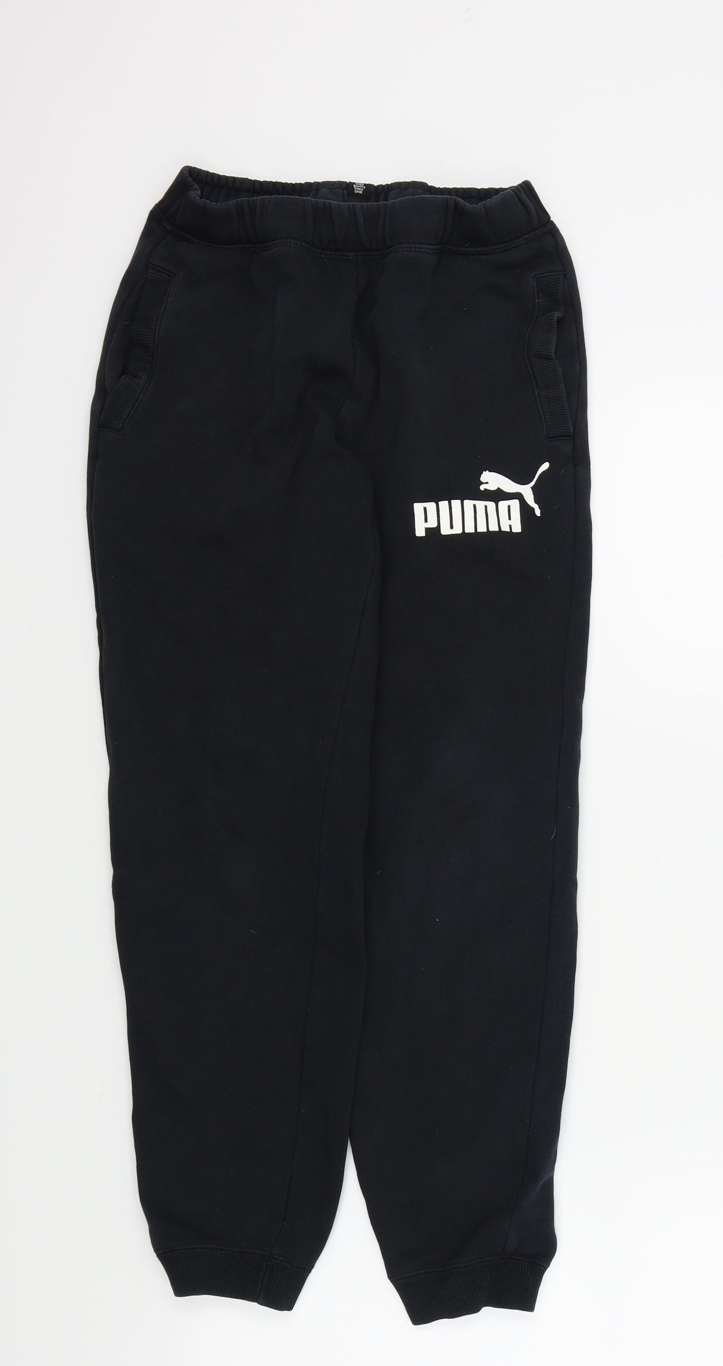 PUMA Boys Black   Jogger Trousers Size 10 Years