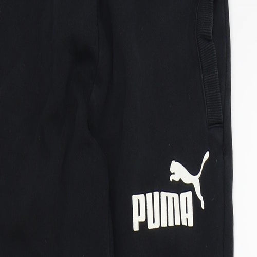 PUMA Boys Black   Jogger Trousers Size 10 Years