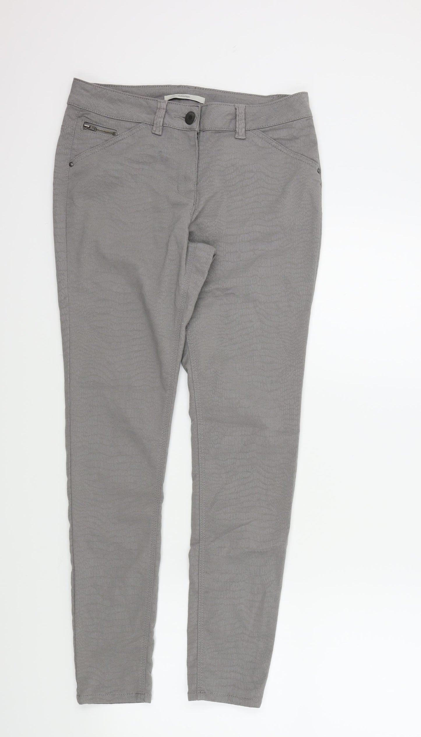 George Womens Grey   Trousers  Size 10 L29 in