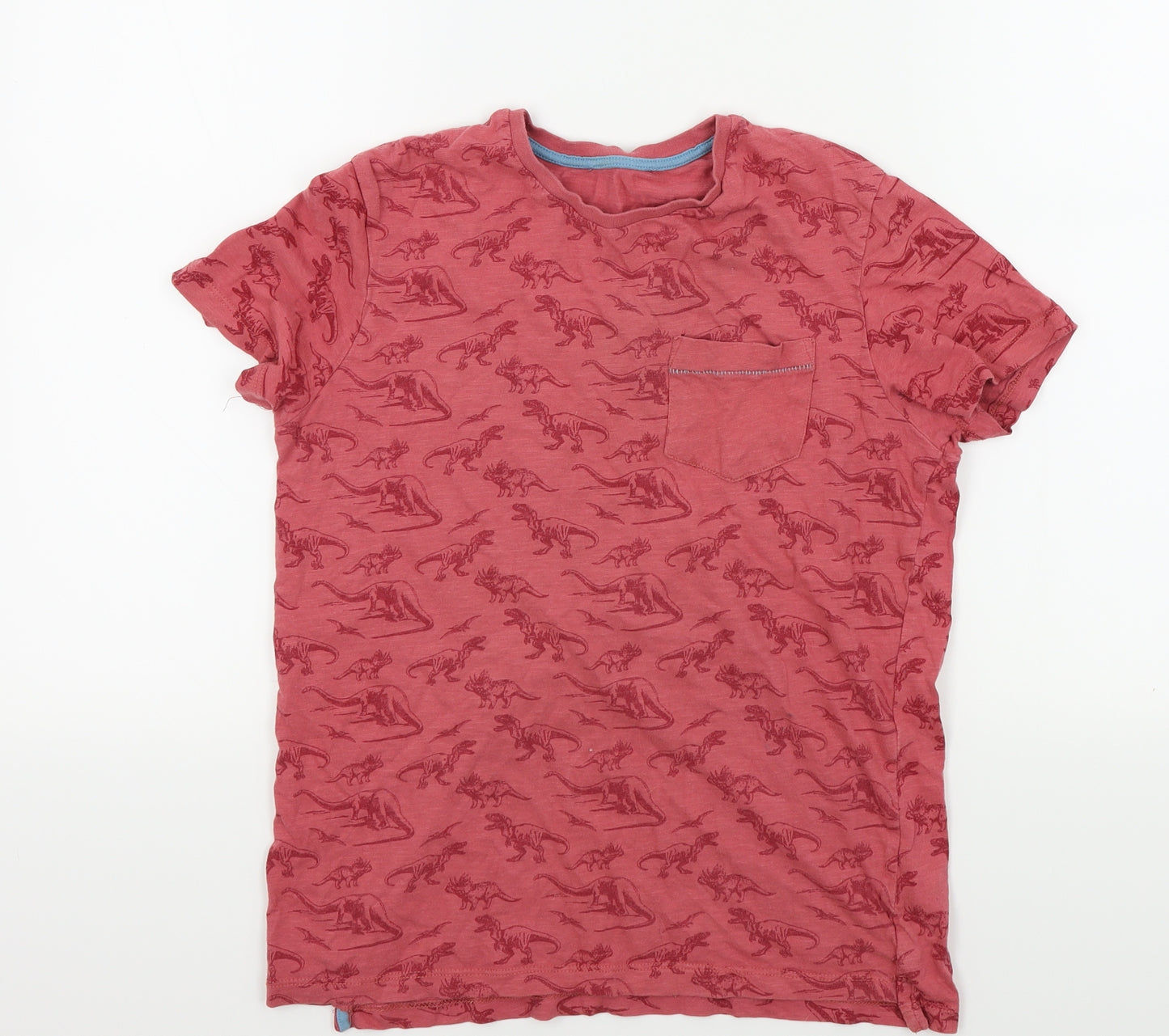 George Boys Pink   Basic T-Shirt Size 12-13 Years  - dinasours