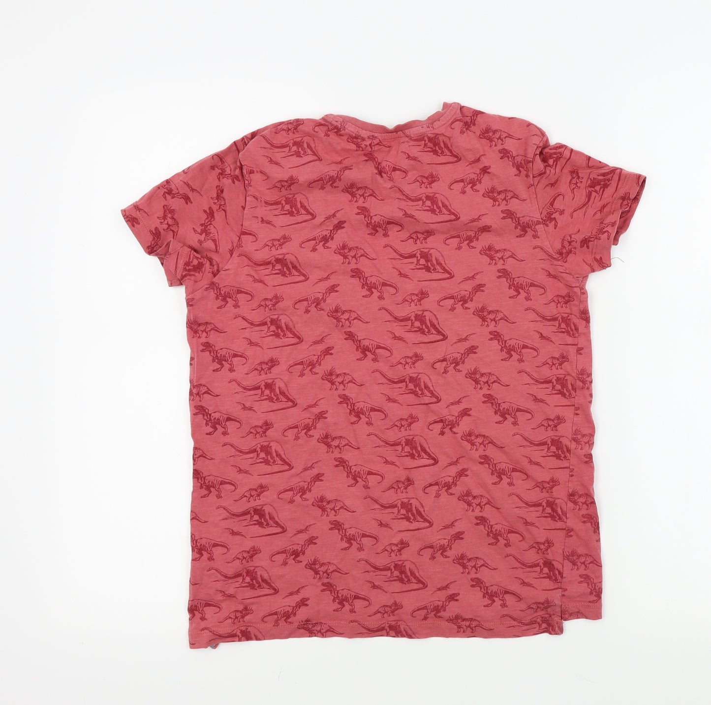 George Boys Pink   Basic T-Shirt Size 12-13 Years  - dinasours