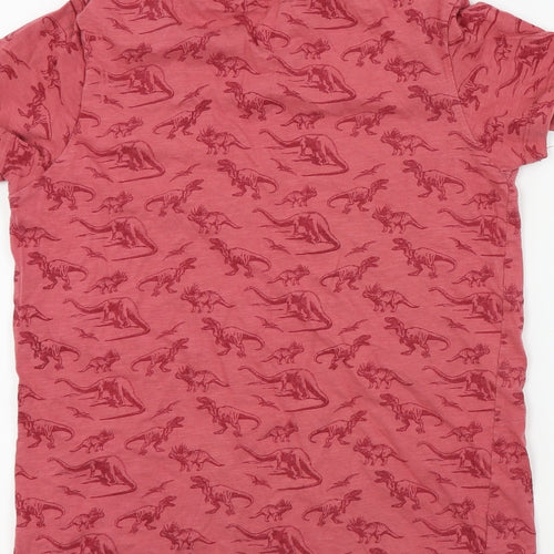 George Boys Pink   Basic T-Shirt Size 12-13 Years  - dinasours
