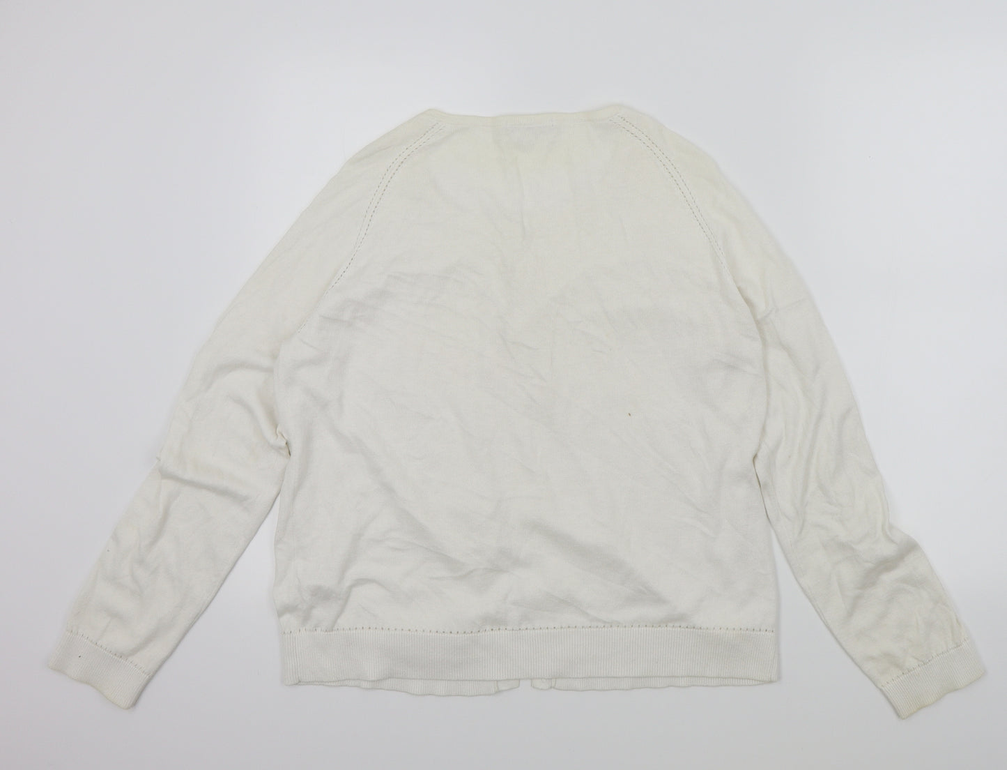 TU Womens White   Cardigan Jumper Size 16