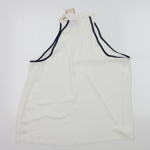 TU Womens White Colourblock  Basic Blouse Size 18