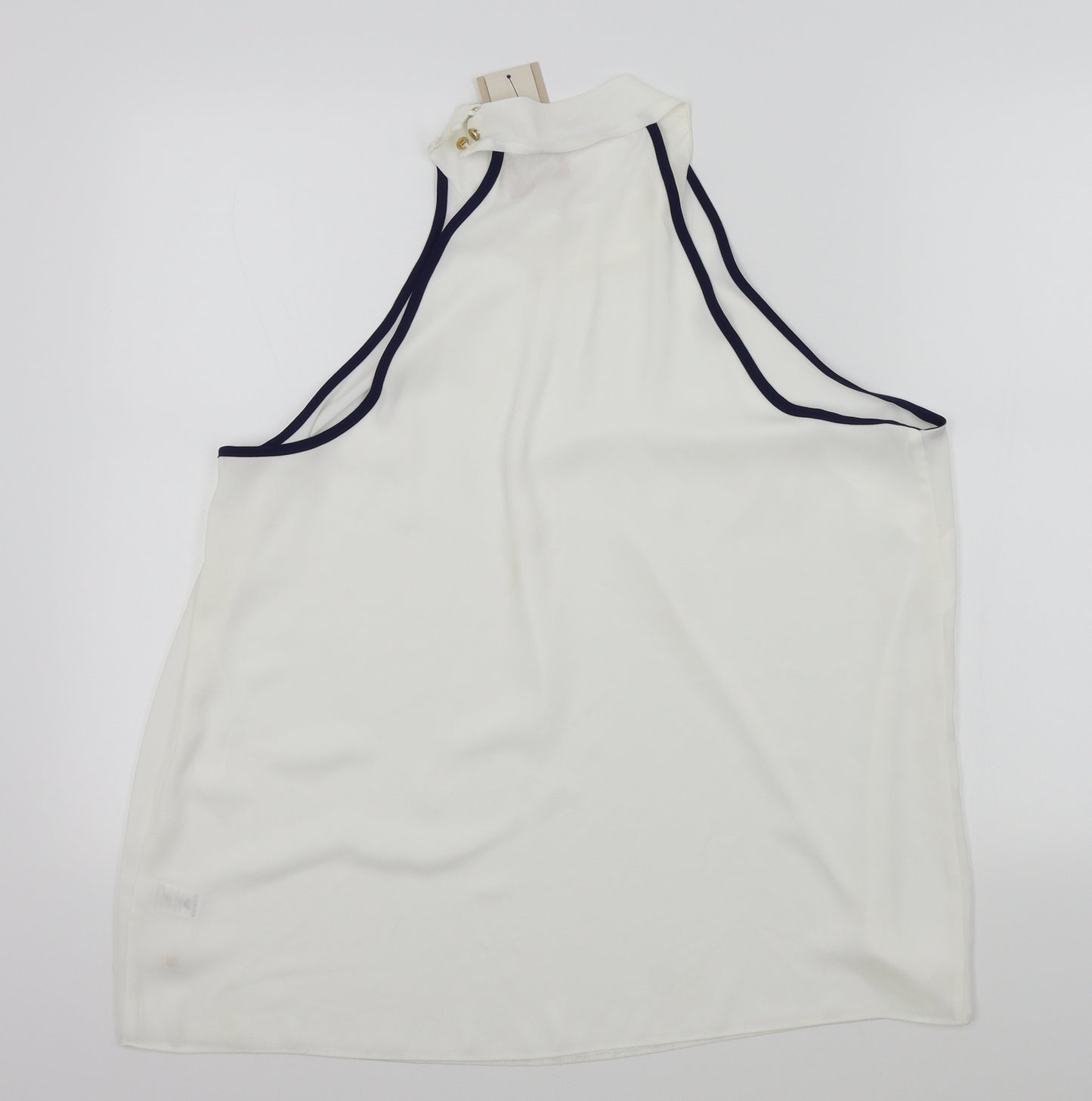 TU Womens White Colourblock  Basic Blouse Size 18