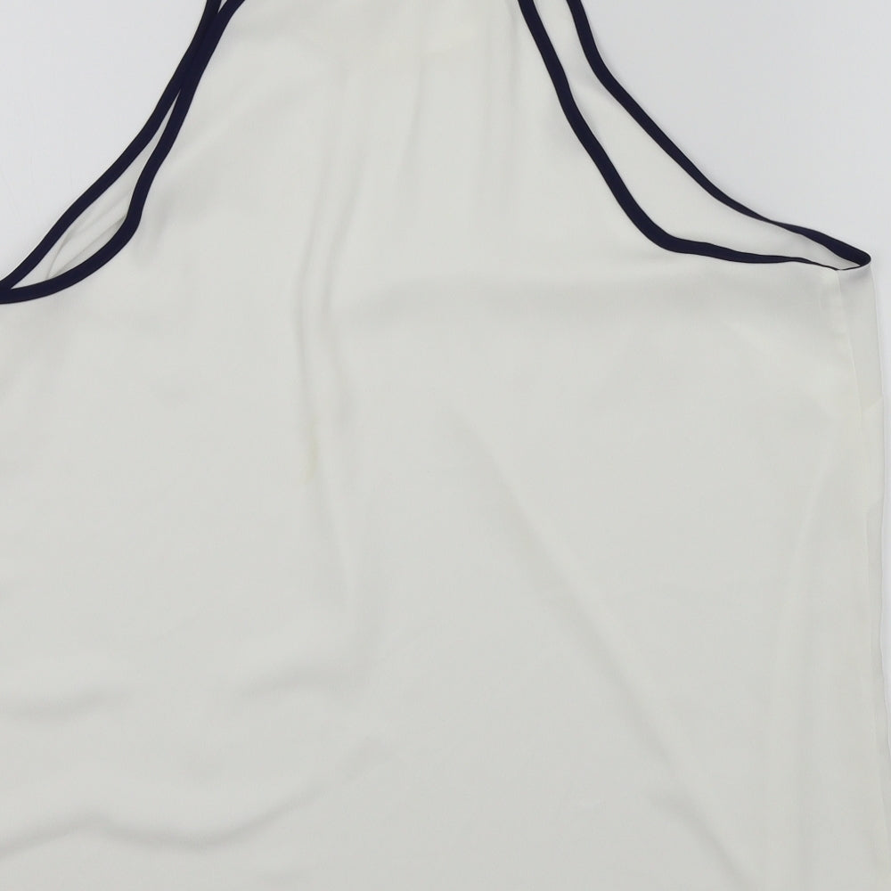 TU Womens White Colourblock  Basic Blouse Size 18