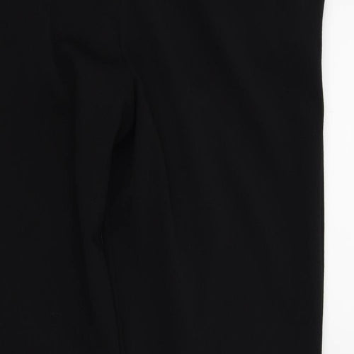 Preworn Womens Black   Trousers  Size 14 L29 in - Frill Detail