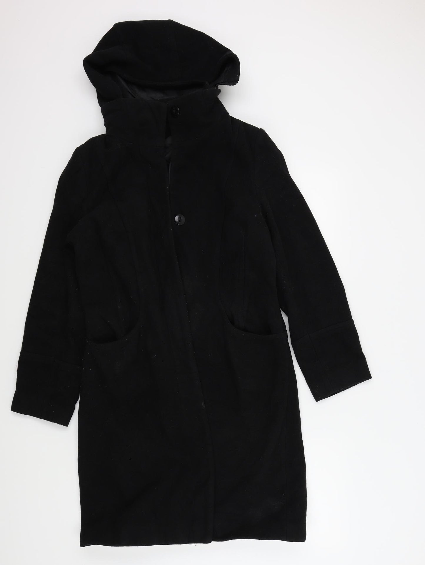 Dorothy Perkins Womens Black   Overcoat Coat Size 12