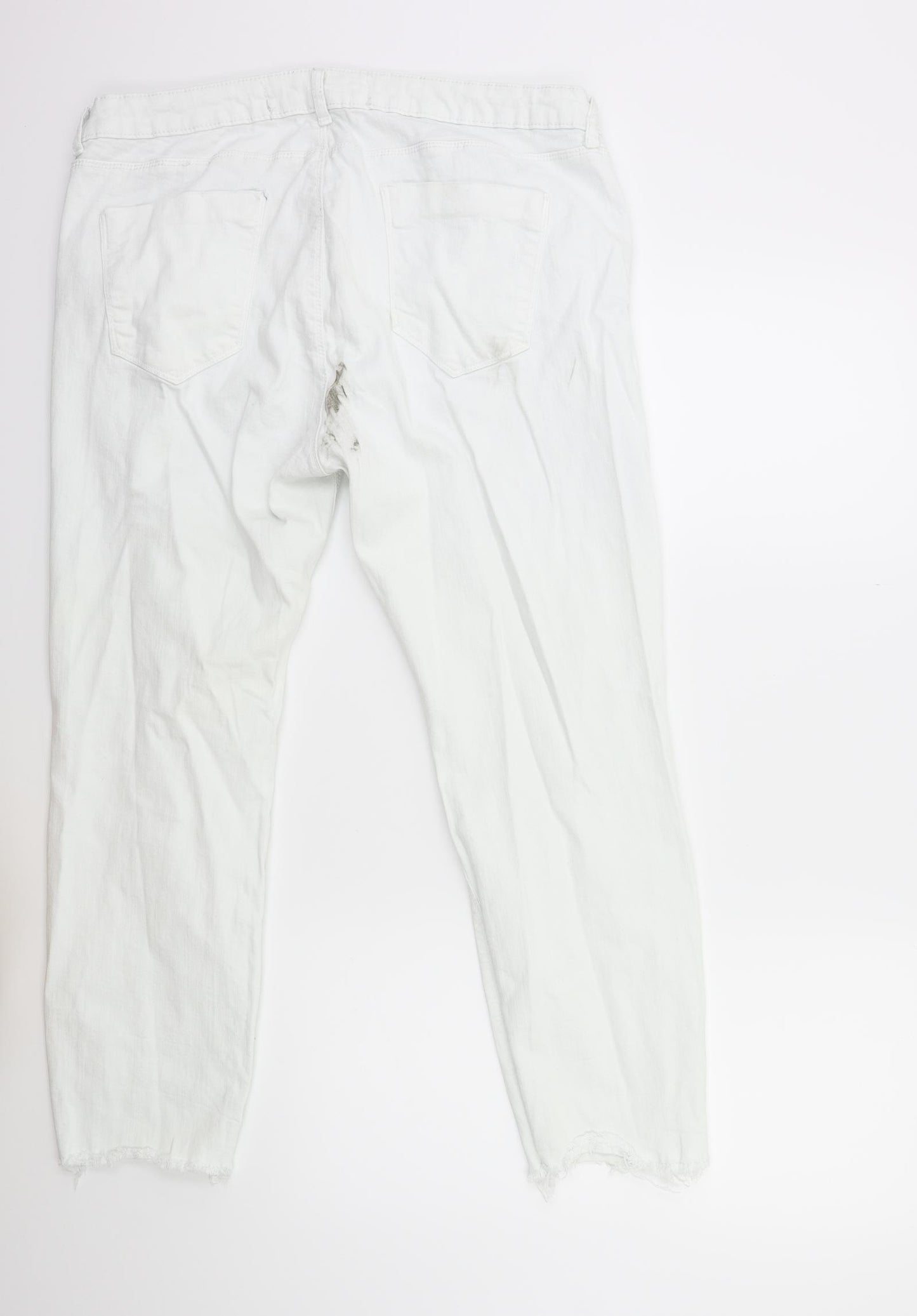 Denim & Co. Womens White  Denim Skinny Jeans Size 18 L27 in