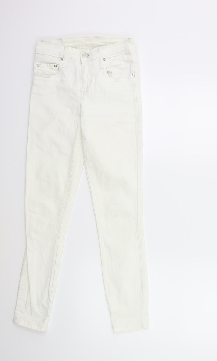 Nobody Womens White  Denim Skinny Jeans Size 26 in L27 in