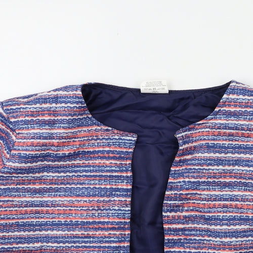 Anna De Lancay Womens Blue Striped  Jacket  Size M