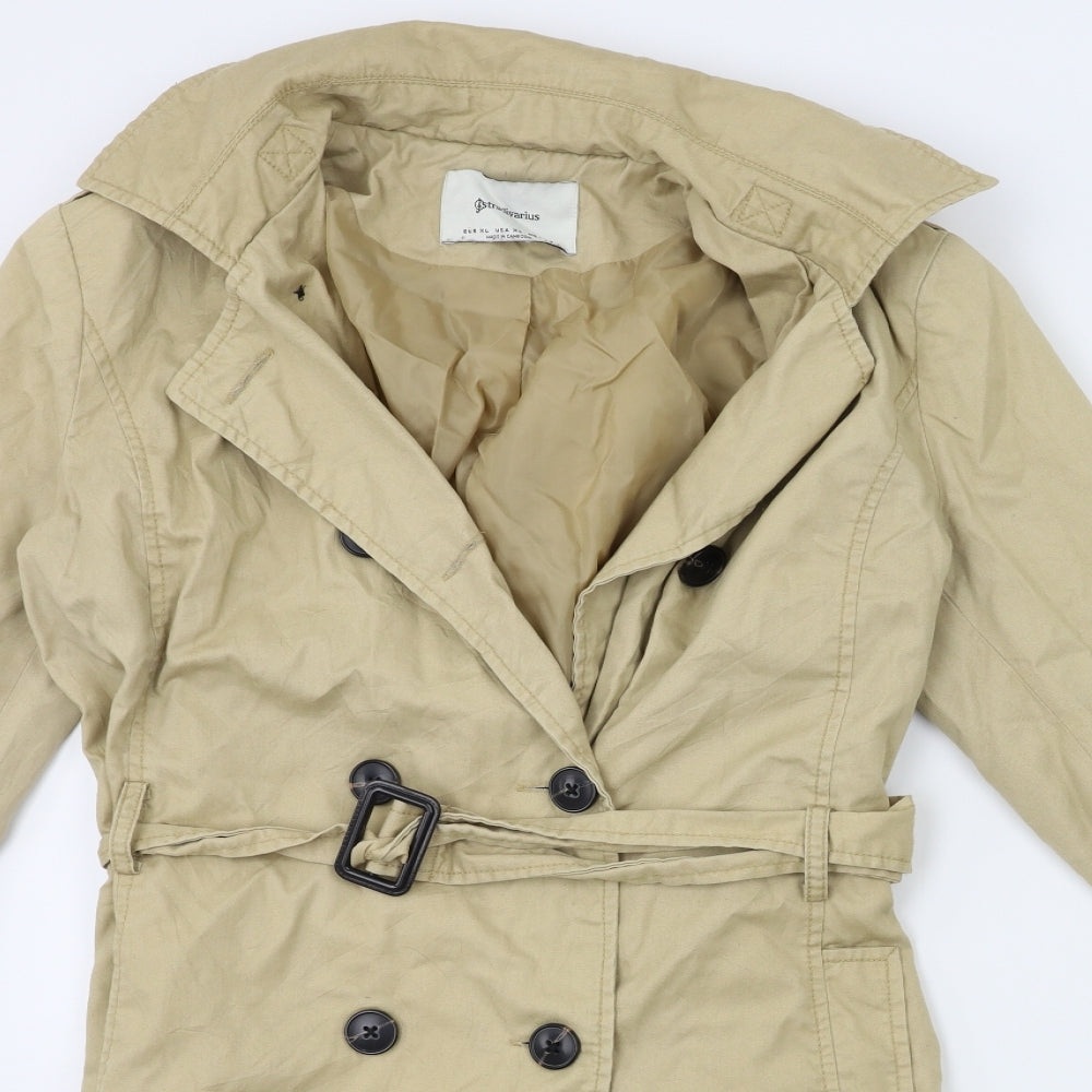 Stradivarius Womens Beige   Trench Coat Coat Size XL