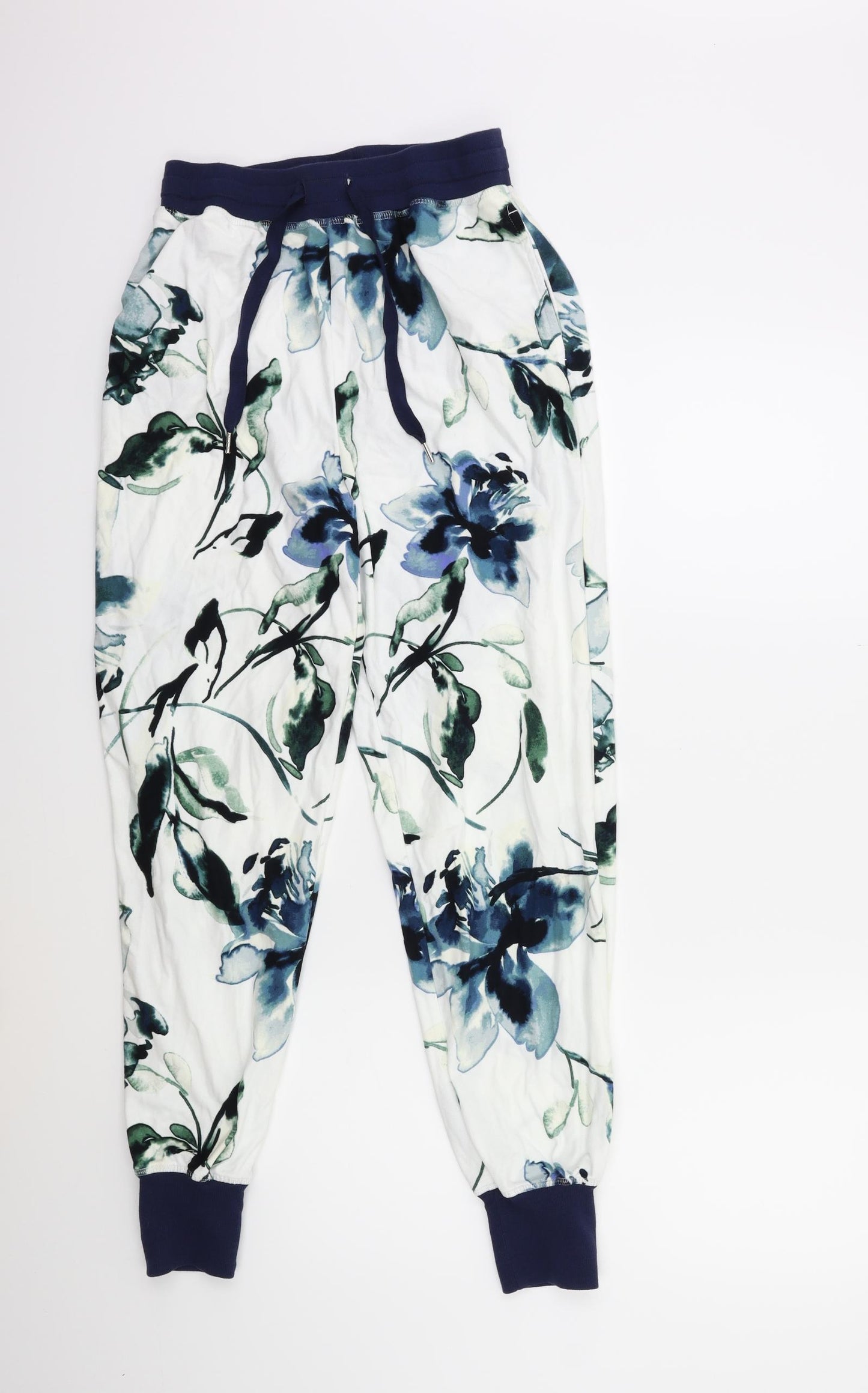 NEXT Womens White Floral  Chemise Lounge Pants Size S
