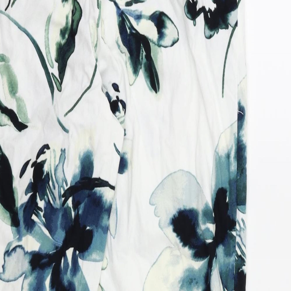 NEXT Womens White Floral  Chemise Lounge Pants Size S