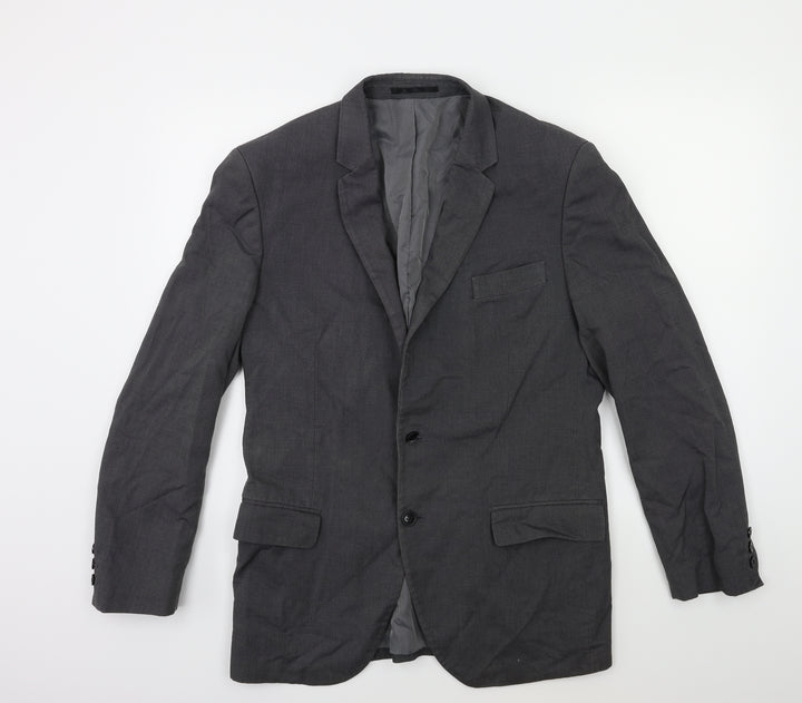 Icona Mens Grey Jacket Suit Jacket Size 38