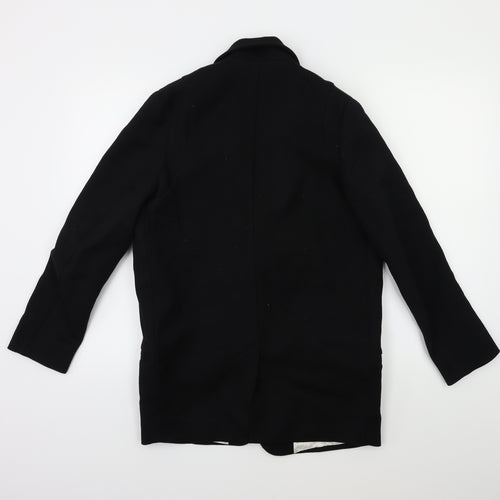 H&M Womens Black   Overcoat Coat Size 4