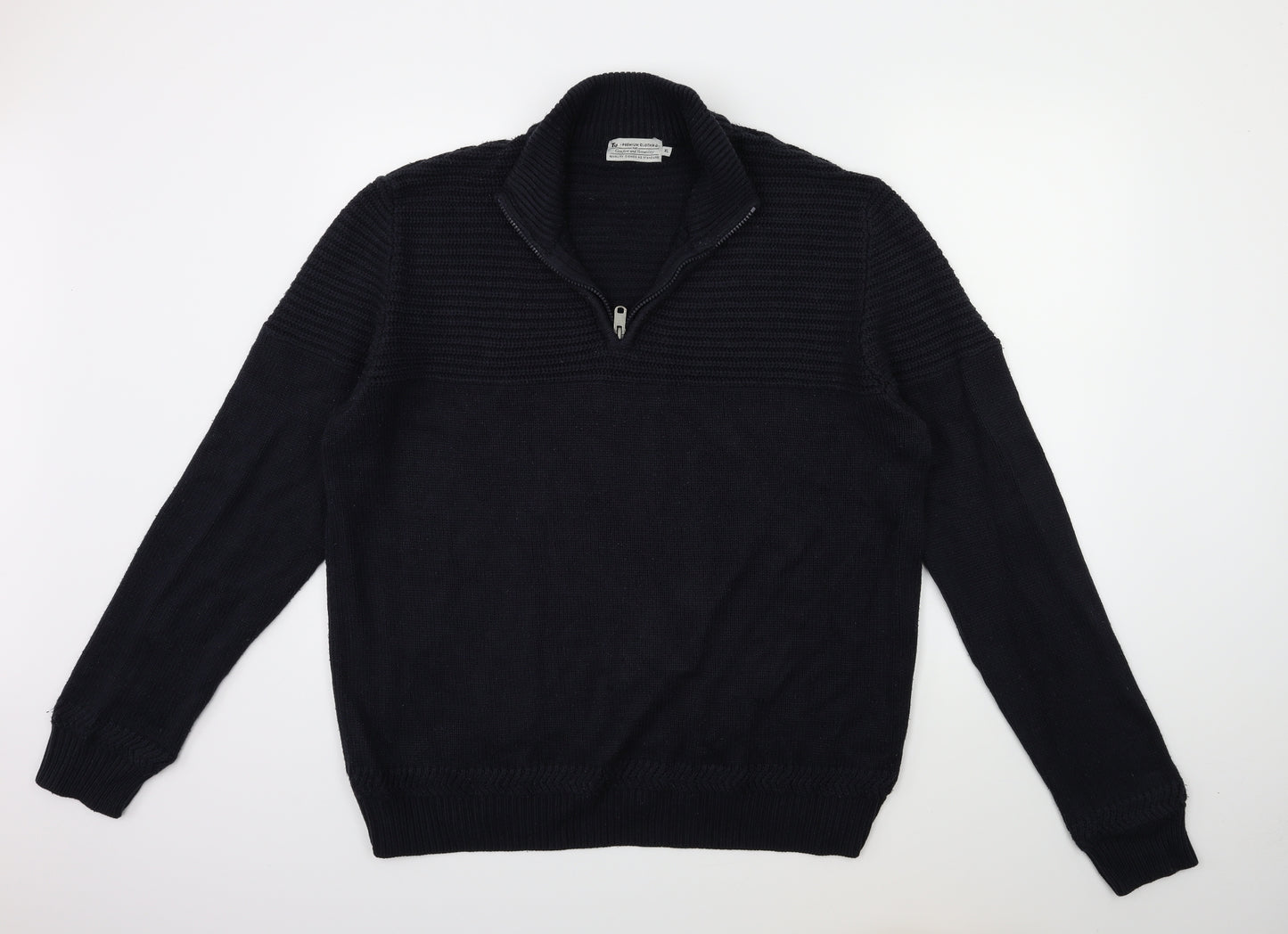 TU Mens Blue  Knit Pullover Jumper Size XL