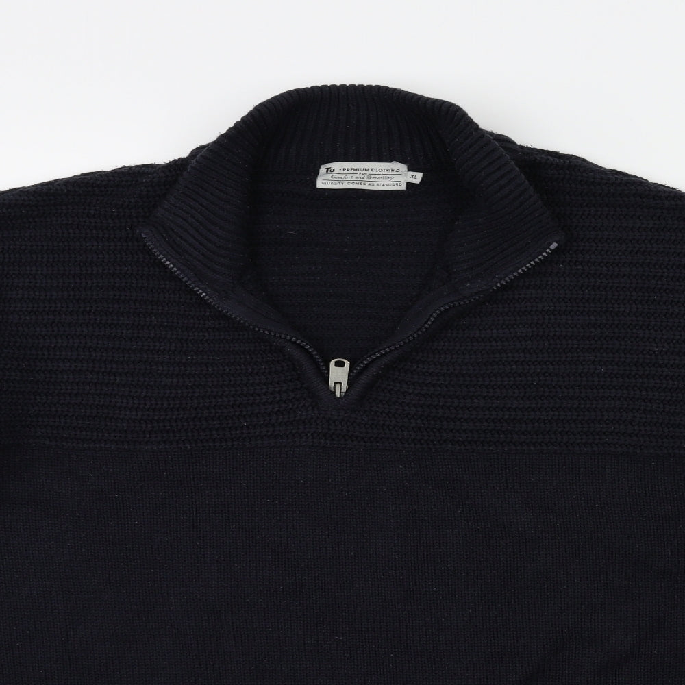 TU Mens Blue  Knit Pullover Jumper Size XL