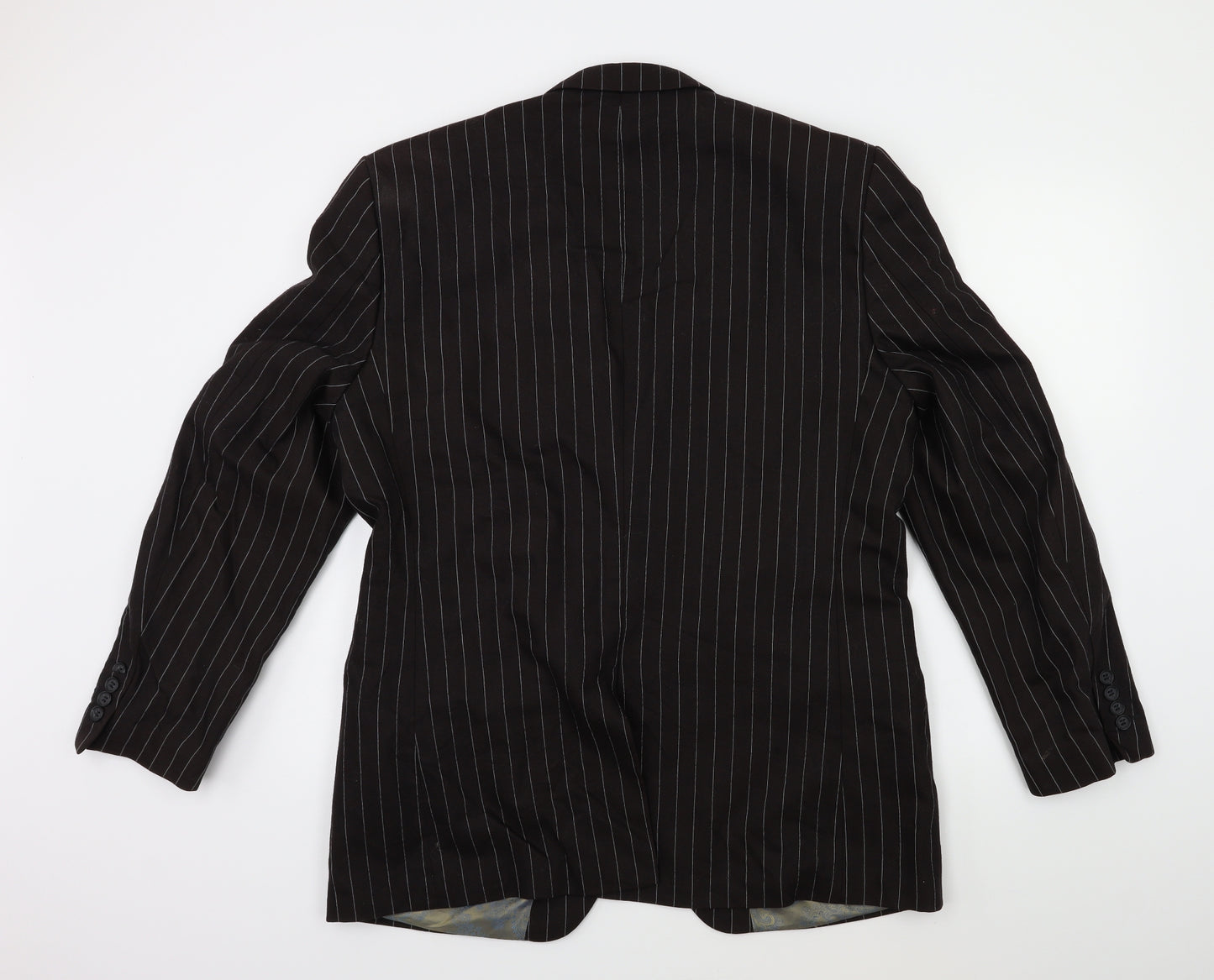 REMUS Mens Brown Striped  Jacket Suit Jacket Size 42