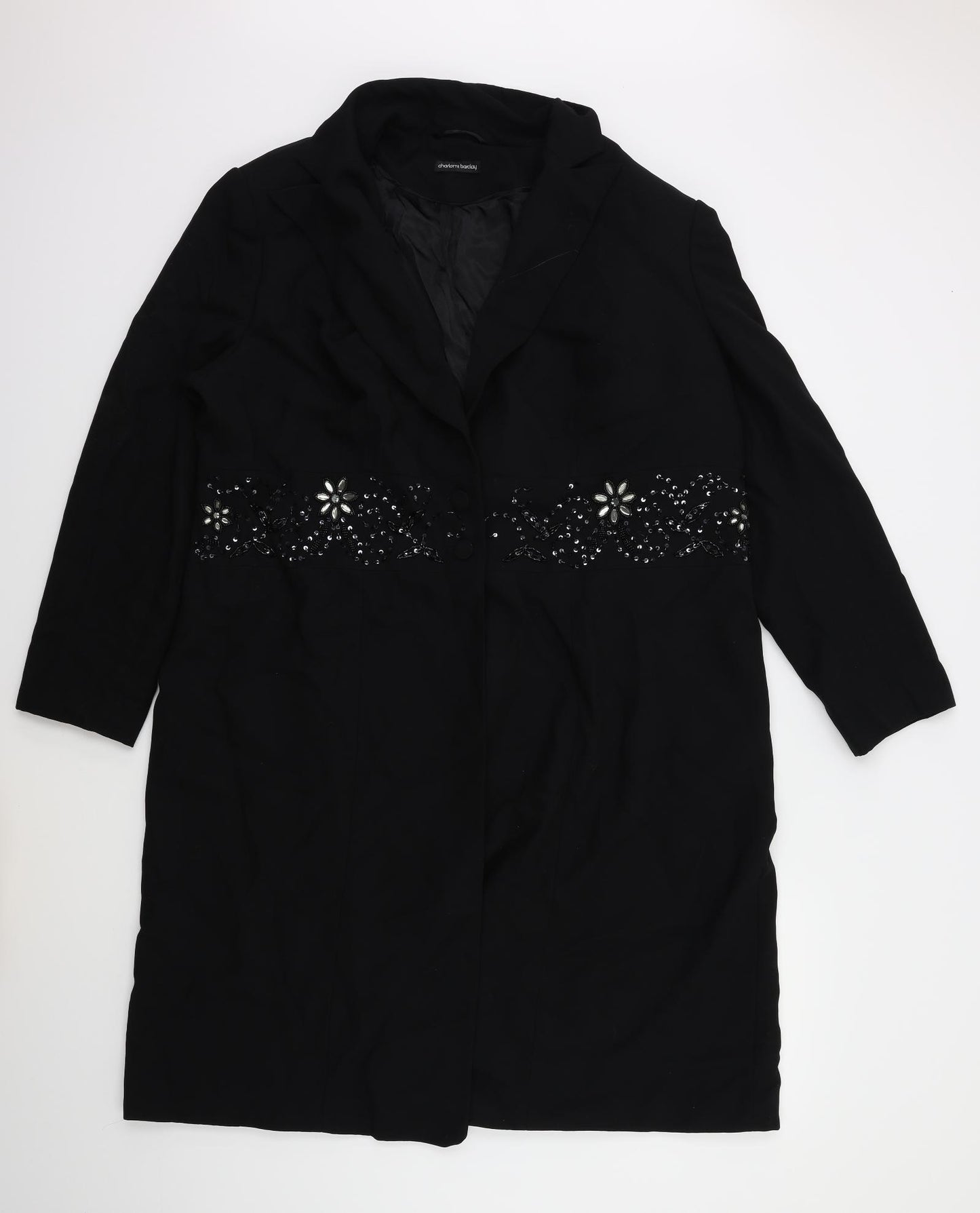 charlotte barclay Womens Black   Overcoat Coat Size 22