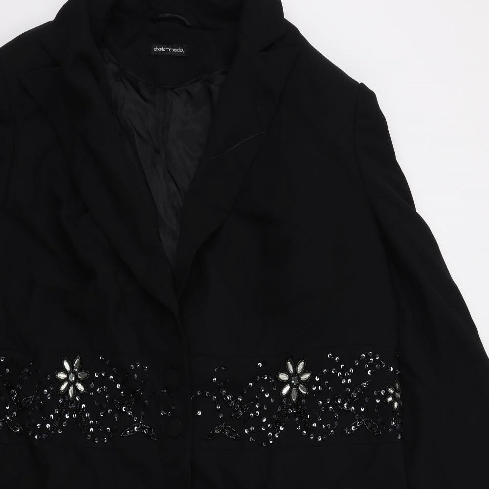 charlotte barclay Womens Black   Overcoat Coat Size 22