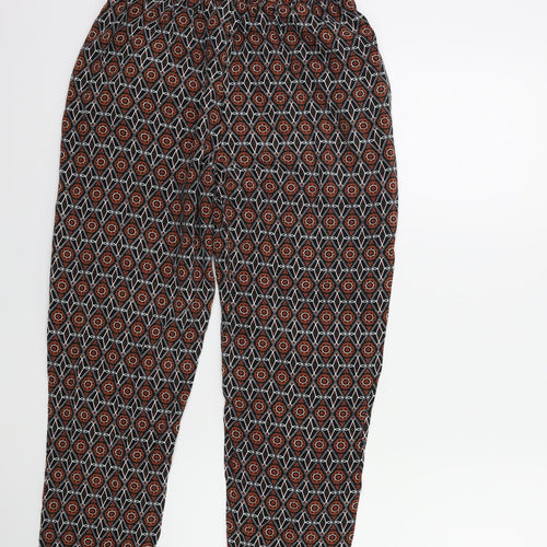 ESMARA Womens Brown Geometric  Trousers  Size 10 L29 in