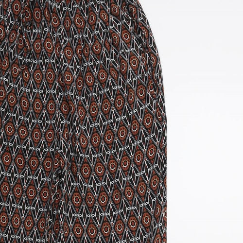 ESMARA Womens Brown Geometric  Trousers  Size 10 L29 in