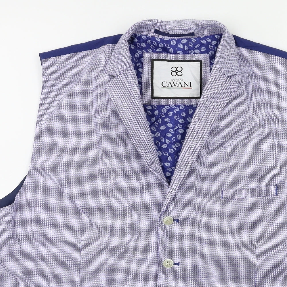 Cavani Mens Blue   Jacket Suit Waistcoat Size 50