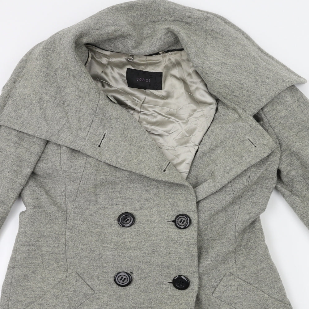 Coast Womens Grey   Overcoat Coat Size 10