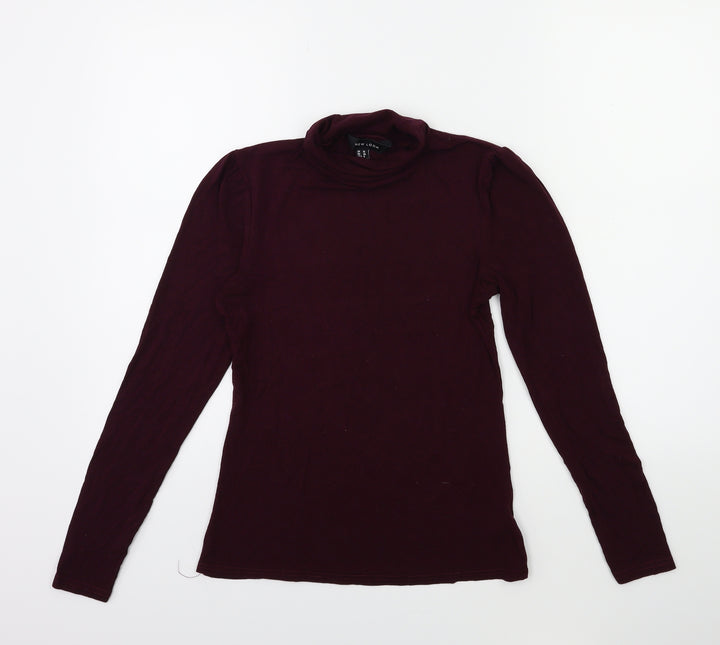 New Look Womens Purple Basic T-Shirt Size 10
