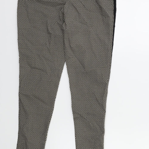 Atmosphere Womens Beige Geometric  Trousers  Size 8 L29 in
