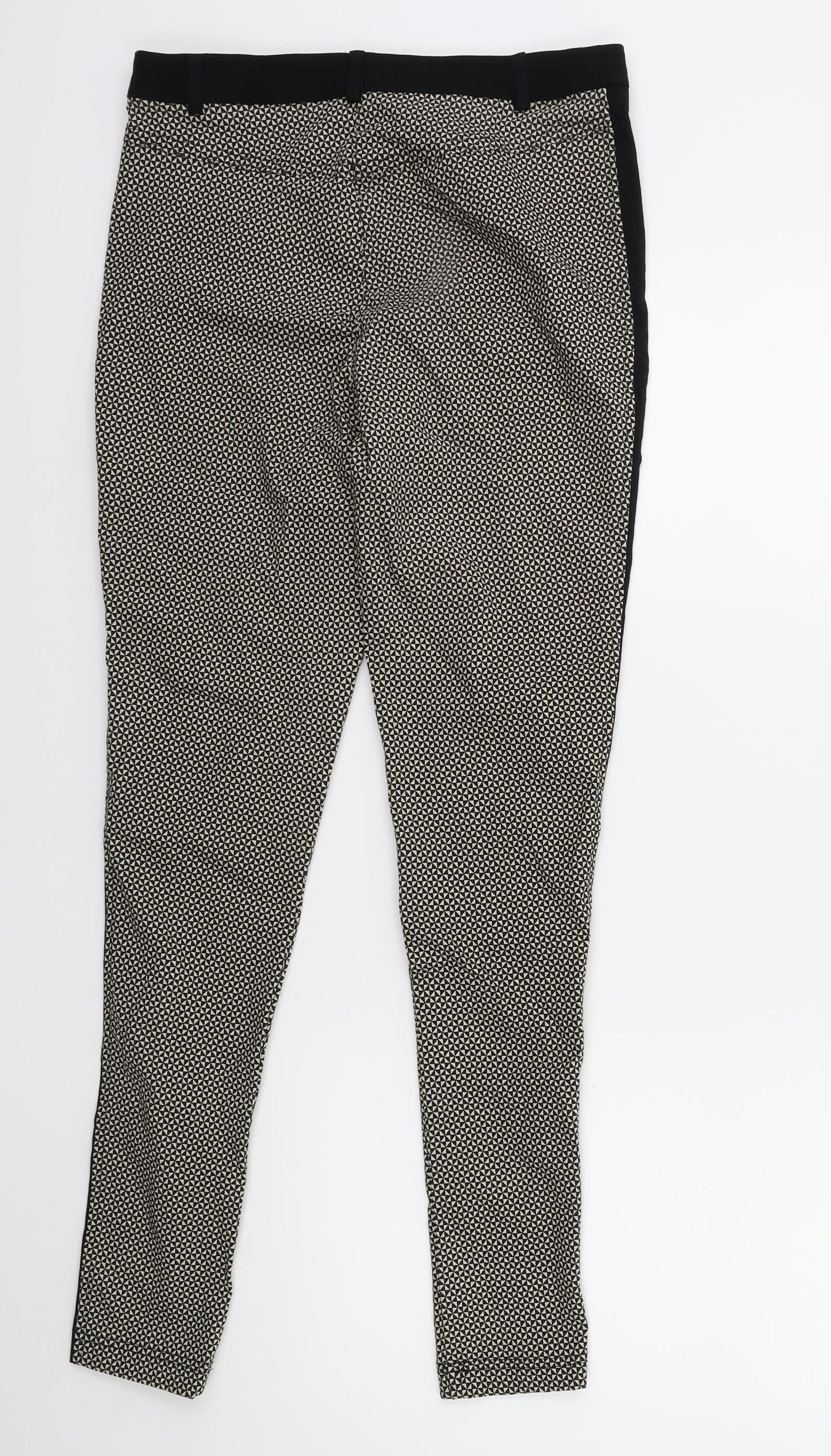 Atmosphere Womens Beige Geometric  Trousers  Size 8 L29 in