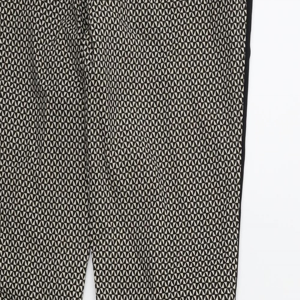 Atmosphere Womens Beige Geometric  Trousers  Size 8 L29 in