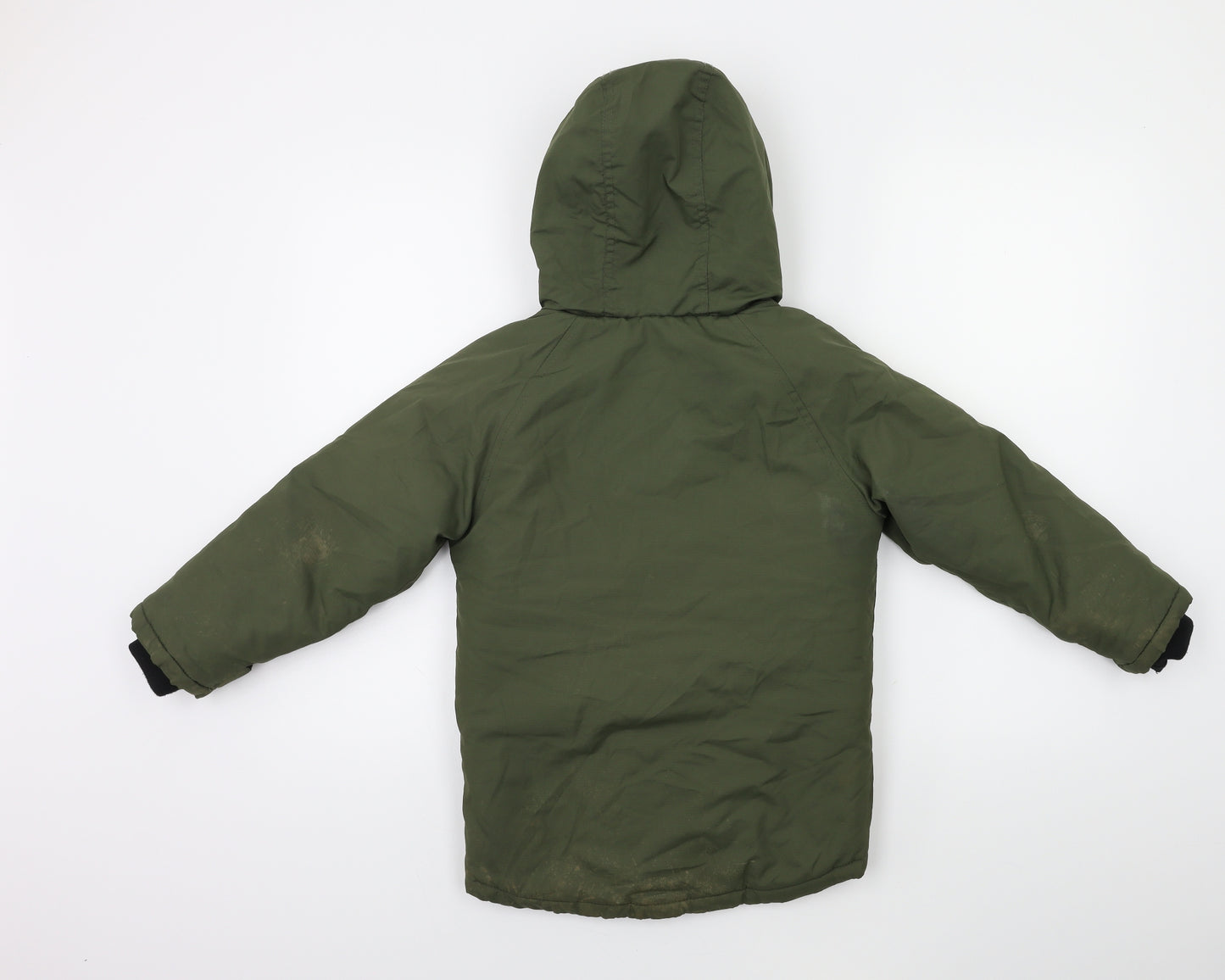 Marks and Spencer Boys Green   Overcoat Coat Size 5-6 Years