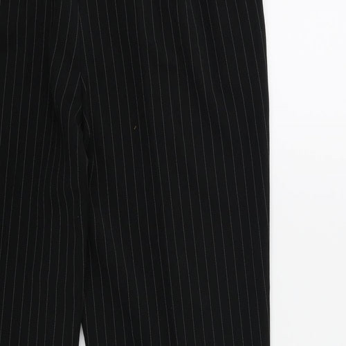 Marks and Spencer Womens Black Striped  Trousers  Size 14 L27 in
