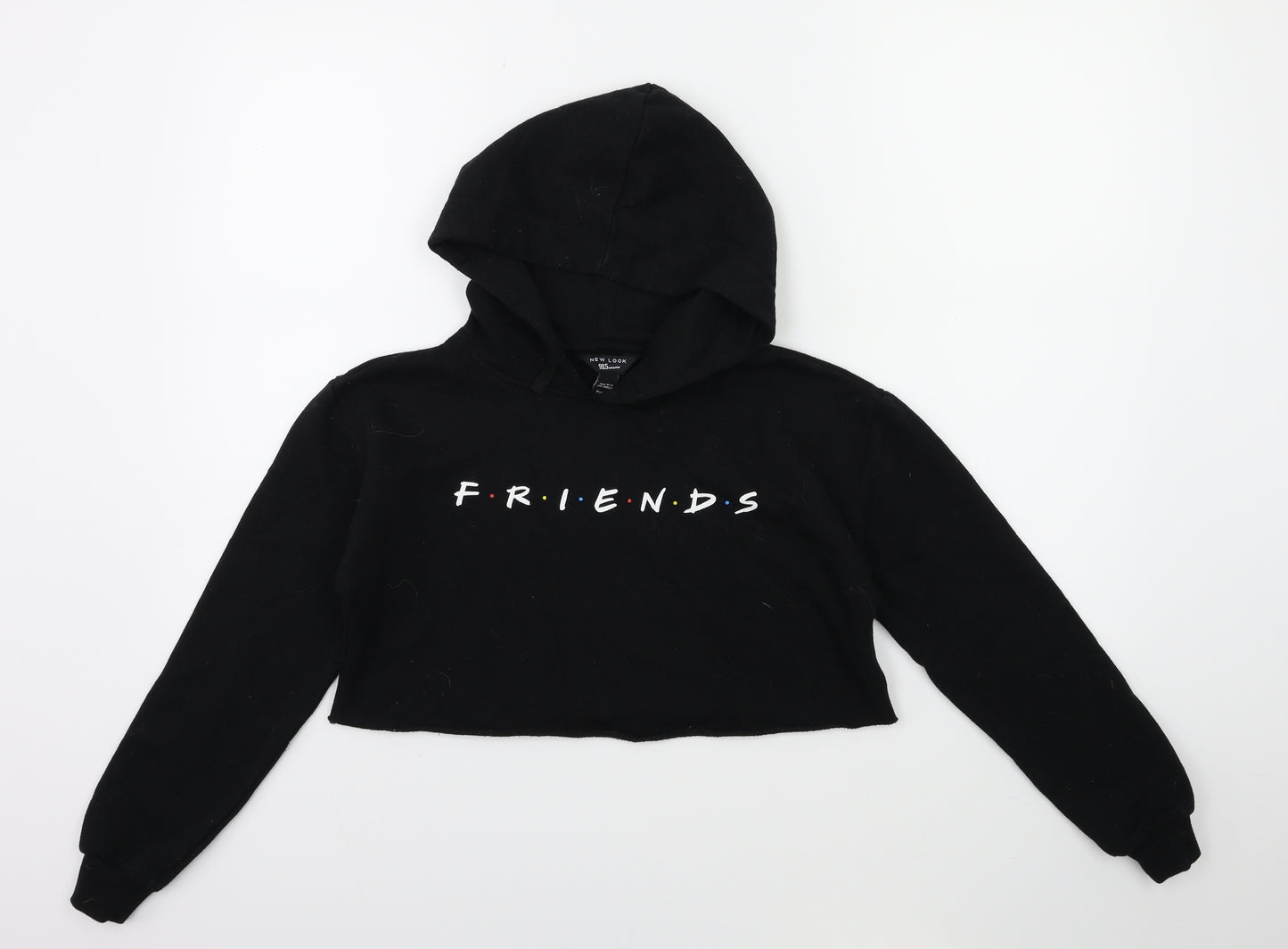 New Look Girls Black   Pullover Hoodie Size 10-11 Years  - FRIENDS