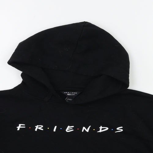 New Look Girls Black   Pullover Hoodie Size 10-11 Years  - FRIENDS