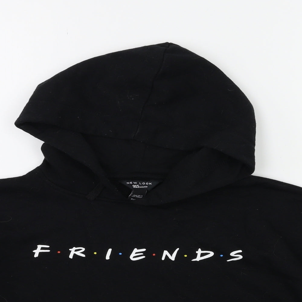 New Look Girls Black   Pullover Hoodie Size 10-11 Years  - FRIENDS