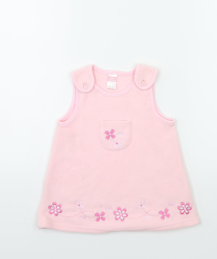 Little precious Baby Pink Fleece A-Line Size 3-6 Months