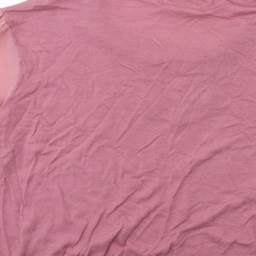 Afibel Womens Pink  Knit Pullover Jumper Size 22