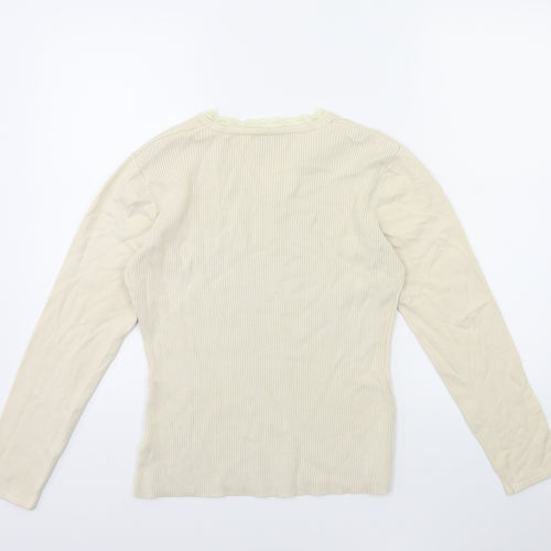 Nightingales Womens Beige  Knit Pullover Jumper Size L